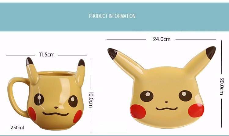 Anime Game Pokemon Pocket Monsters Pikachu Coffee Mug Creative Cute ...